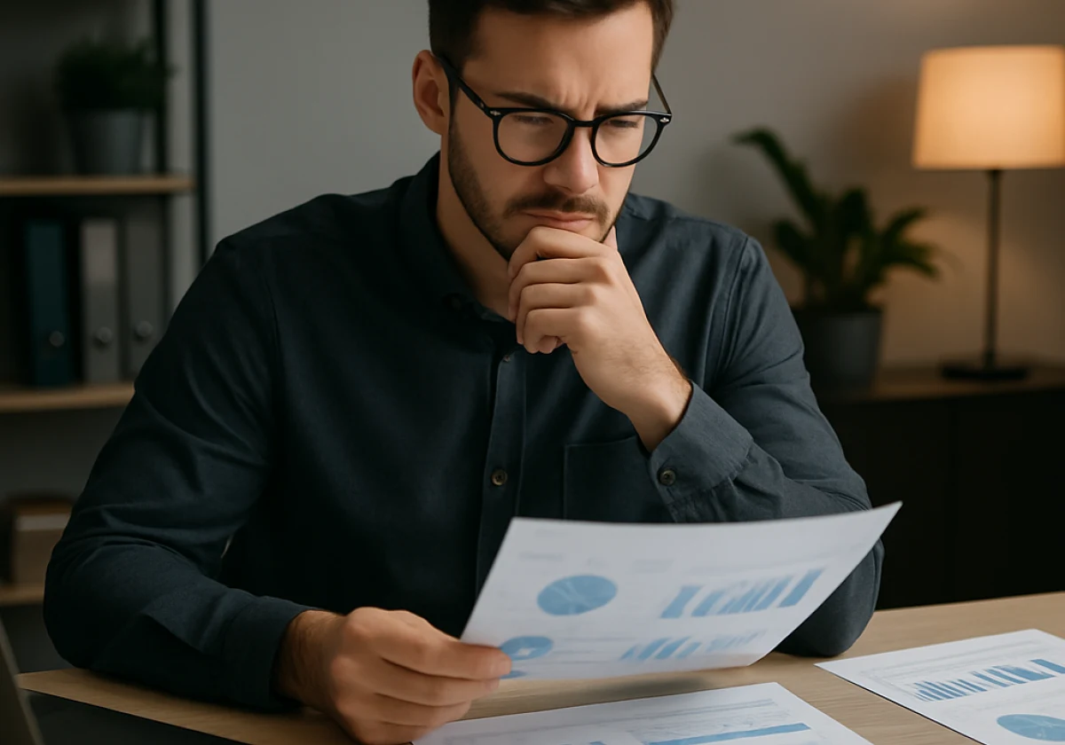 Performance marketer at a modern desk